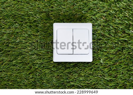 Directly above shot of switch on grass