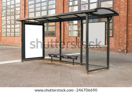 Similar – Image, Stock Photo Waiting shelter with bench