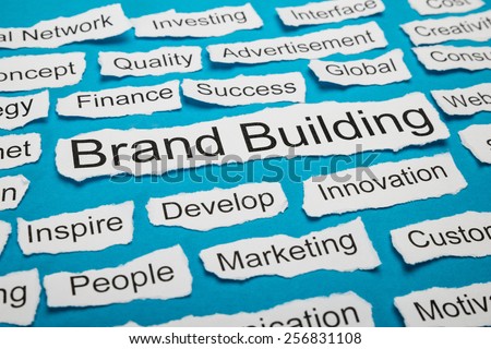 Word Brand Building On Piece Of Paper Salient Among Other Related Keywords