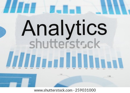 Torn Paper With  Text Analytics On Bar Graph Report