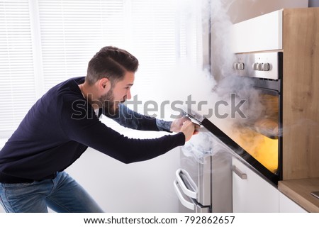 Similar – Image, Stock Photo Fire in the oven