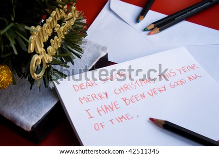 dear santa letter written by a child for Christmas