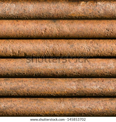 Horizontal rusty pipe background texture seamlessly tileable