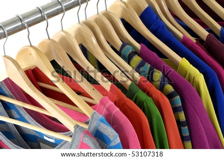 Fashion colorful shirt rack