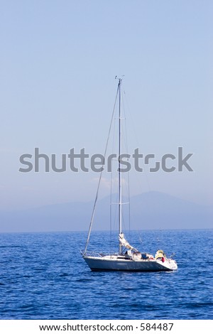 Sailboat in the ocean