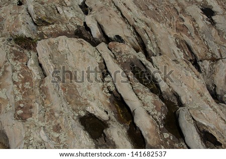 Rocks around Great Falls National Park in Virginia