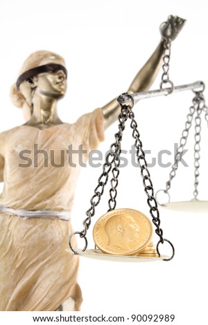Justice (Greek:Themis,Latin:Justitia) Blindfolded With Scales, Sword ...