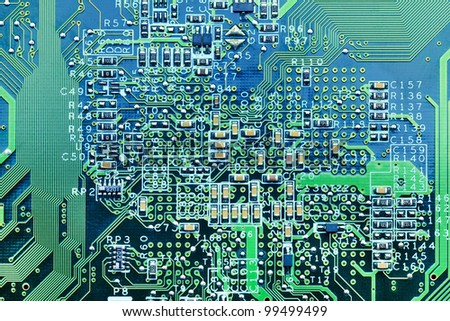 Closeup Of Computer Micro Circuit Board Stock Photo 99499499 : Shutterstock