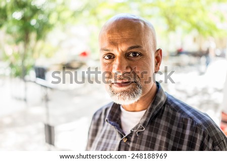 Elderly Arabic Pakistani man portrait