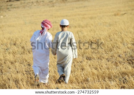 Arabic people enjoying in nature
