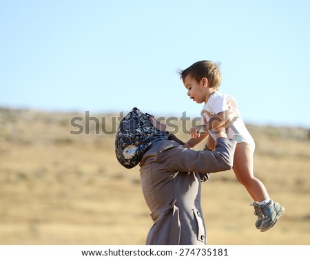Arabic mother and baby