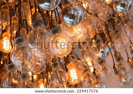 Light Bulbs, some on and some off