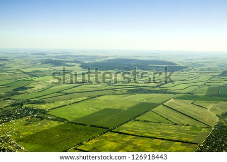 Similar – Foto Bild aerial of rural landscape with acre