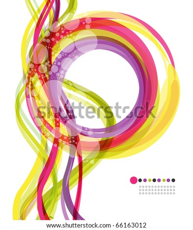 Colored ring of brushes with vertical waves