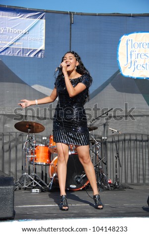 LOS ANGELES, CA- MAY 27: Singer Santa Anita performs at The 7th Annual Florence-Firestone Festival as part of Memorial Day celebration, May 27, 2012 in Los Angeles, CA.