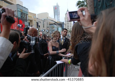 HOLLYWOOD, CA- APRIL 2: Singer/Actress Taylor Swift attends the premiere of \
