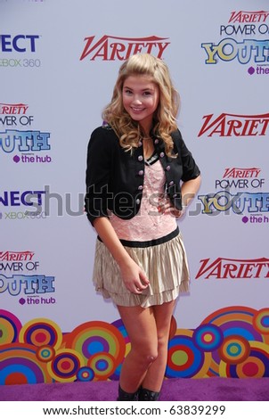 HOLLYWOOD, CA - OCTOBER 24: Actress Stefanie Scott arrives at Variety\'s 4th Annual Power Of Youth Event at Paramount Studios on October 24, 2010 in Hollywood, California.