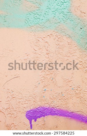 pink Cracked paint on metal surfaces