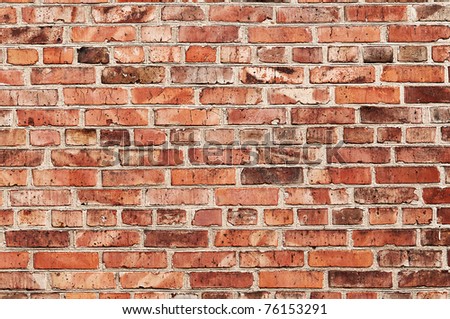 big brick wall of the old red brick