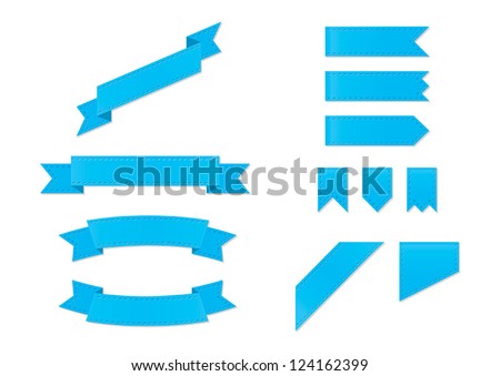 A set of blue ribbons