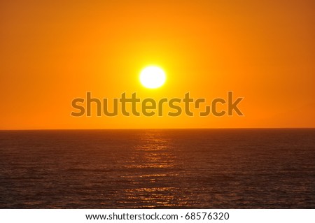 Pacific ocean sunset