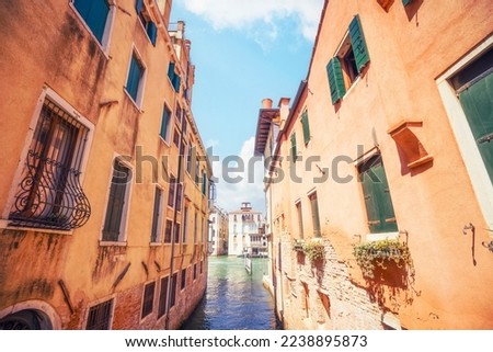 Similar – Image, Stock Photo Small water passage in Venice, Italy