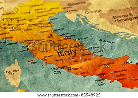 Ancient World Map of Italy