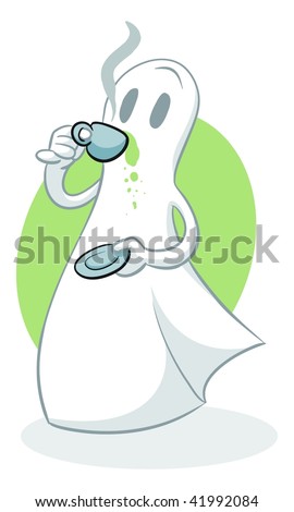 Ghost Drinking Tea. Stock Photo 41992084 : Shutterstock