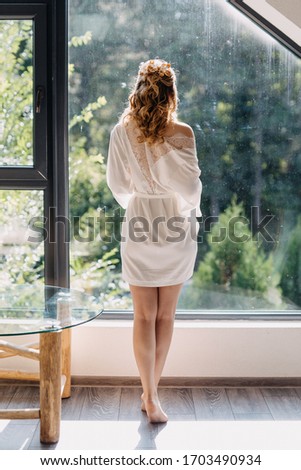 Similar – Image, Stock Photo Slim anonymous woman preparing for practicing yoga on pier