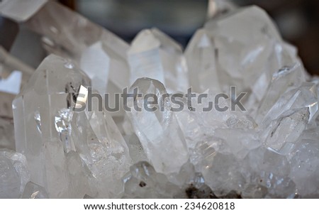 precious stone rock crystal transparent druse closeup