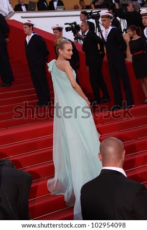 CANNES, FRANCE - MAY 16: Diane Kruger attends opening ceremony and \'Moonrise Kingdom\' premiere during the 65th  Cannes Film Festival at Palais  on May 16, 2012 in Cannes, France.