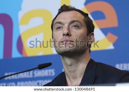 BERLIN, GERMANY - FEBRUARY 12: Actor Jude Law attends the \'Side Effects\' Press Conference during the 63rd Berlinale  Festival at the Grand Hyatt Hotel on February 12, 2013 in Berlin, Germany.