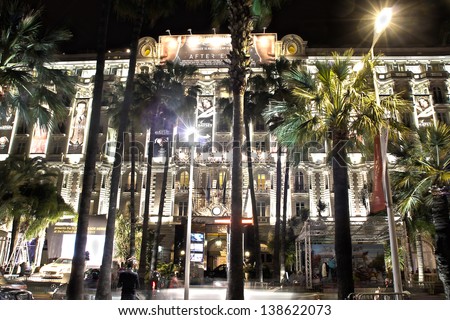 CANNES, FRANCE - MAY 14: A general view of Hotel CARLTON CANNES during the 66th Annual Cannes Film Festival on May 14, 2013 in Cannes, France.