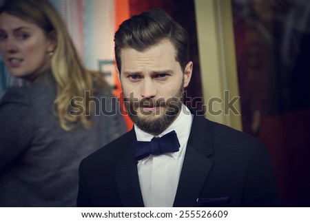 BERLIN, GERMANY - FEBRUARY 11: Jamie Dornan attends the \'Fifty Shades of Grey\' premiere during the 65th Berlinale Film Festival at Zoo Palast on February 11, 2015 in Berlin, Germany.