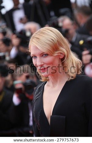 CANNES, FRANCE - MAY 19:  Cate Blanchett attends the \'Sicario\' premiere during the 68th annual Cannes Film Festival on May 19, 2015 in Cannes, France
