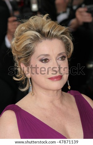 CANNES, FRANCE - MAY 11: Catherine Deneuve attends the 58th Cannes Film Festival Opening Ceremony and premiere of opening film \'Lemming\'at the Grand Theatre Lumiere on May 11, 2005 in Cannes, France