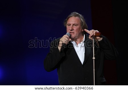 KIEV, UKRAINE - SEPT. 23: Gerard Depardieu arrives at the opening , at the Opera Theatre  40th  Film Festival \