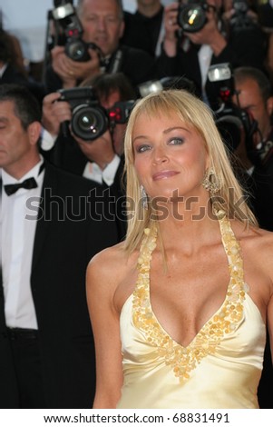 CANNES, FRANCE - MAY 15: Actress Sharon Stone attends a screening of \' Star War III Revenge of the Sith\' at the Grand Theatre during the 58th Cannes Film Festival May 15, 2005 in Cannes, France
