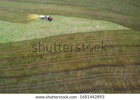 Similar – Foto Bild Traktor, der Kuhdung von oben besprüht #2