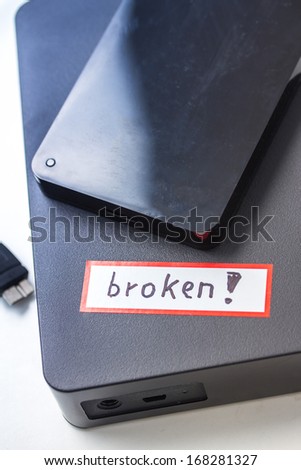 broken external hard drives