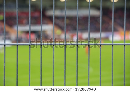 football stadium fence background