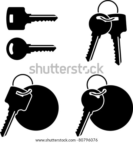 set of keys. stencil. third variant