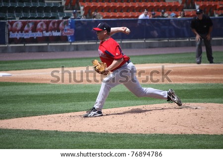 SCRANTON, PA - MAY 8: Pawtucket Red Sox pitcher Brandon Duckworth throws a pitch in a game against the Scranton Wilkes Barre Yankees at PNC Field on May 8, 2011 in Scranton, PA.