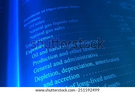 Statement of Operations Data in Blue
