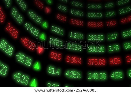 Curved Stock Market Ticker