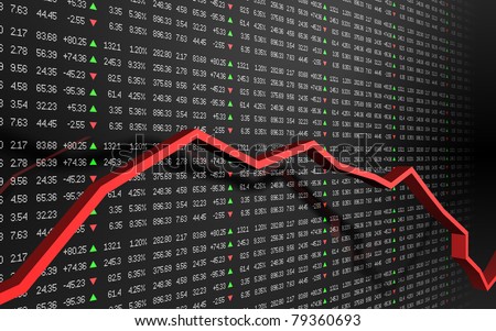 Stock Market Ticker Board Black