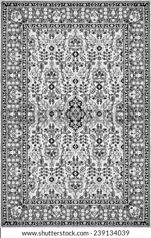 White black carpet oriental texture