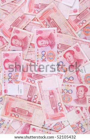 a lot of china rmb as background