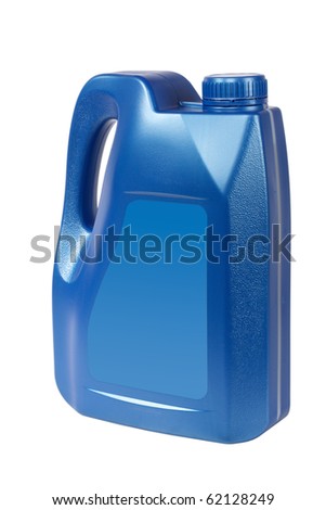 Blue Plastic Oil Can Isolated On White Stock Photo 62128249 : Shutterstock