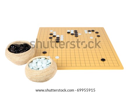 the game of go with white background